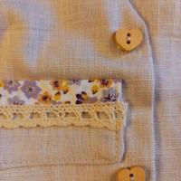 Gilet bolero lin coton detail n pour nature